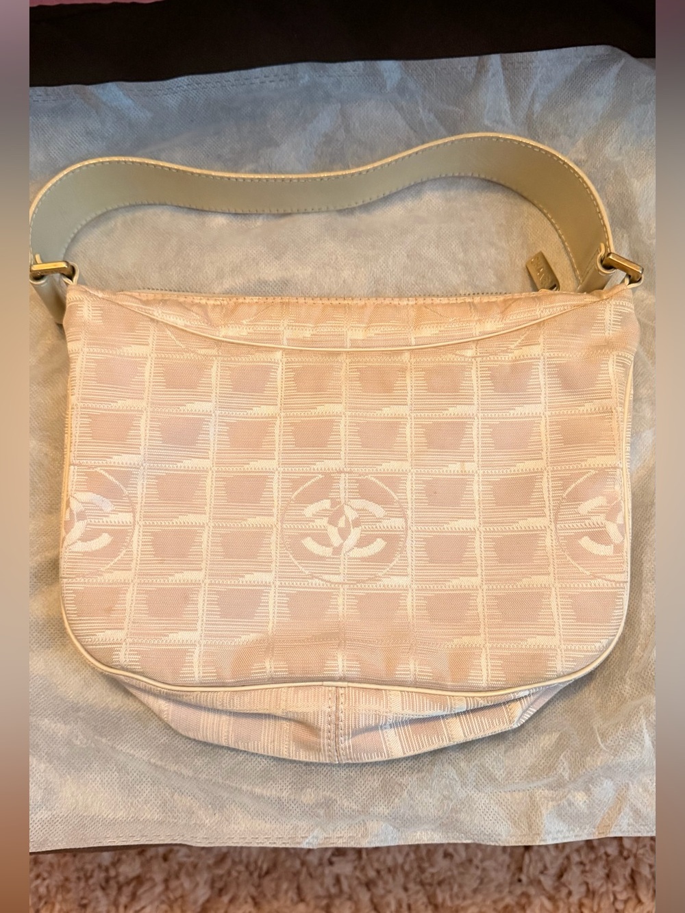 CHANEL Travel Line Nylon Shoulder Bag